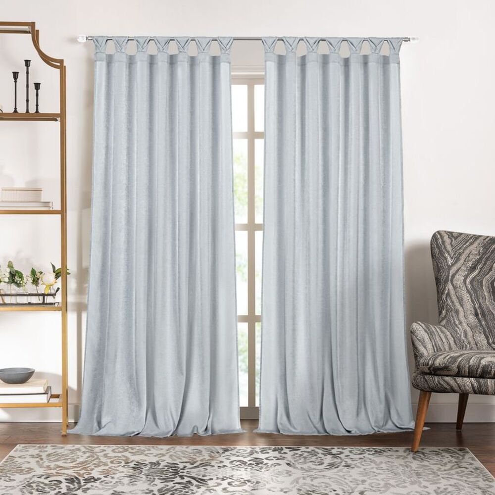 ACHIM-Peri Tulip Tab Top Window Curtain Panel52"Wx63"L-Silver